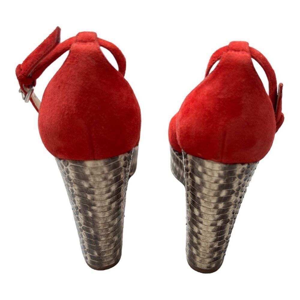 KORS Michael Kors Python Platform Wedges Size 6M - image 4